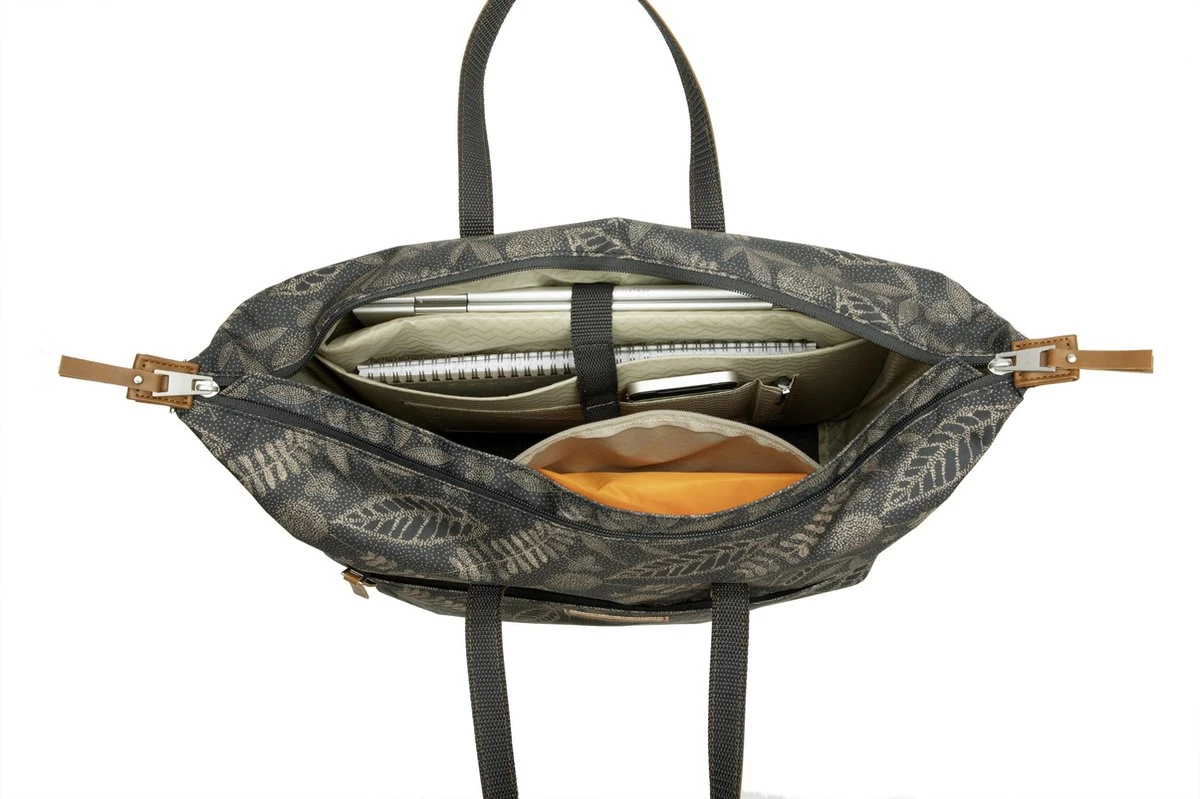 New Looxs Tendo Forest Enkele Fietstas Laptoptas Shopper - 15 Inch Laptopvak - 21 Liter - Antraciet - Afbeelding 5