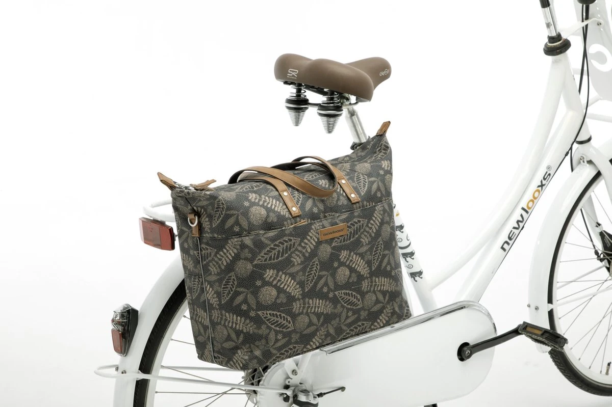 New Looxs Tendo Forest Enkele Fietstas Laptoptas Shopper - 15 Inch Laptopvak - 21 Liter - Antraciet - Afbeelding 7
