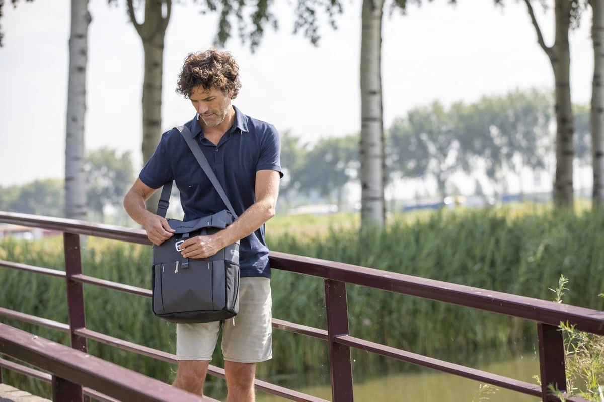 New Looxs Vigo Single Enkele Fietstas - Afneembaar - 18,5 Liter - Grijs - Afbeelding 7