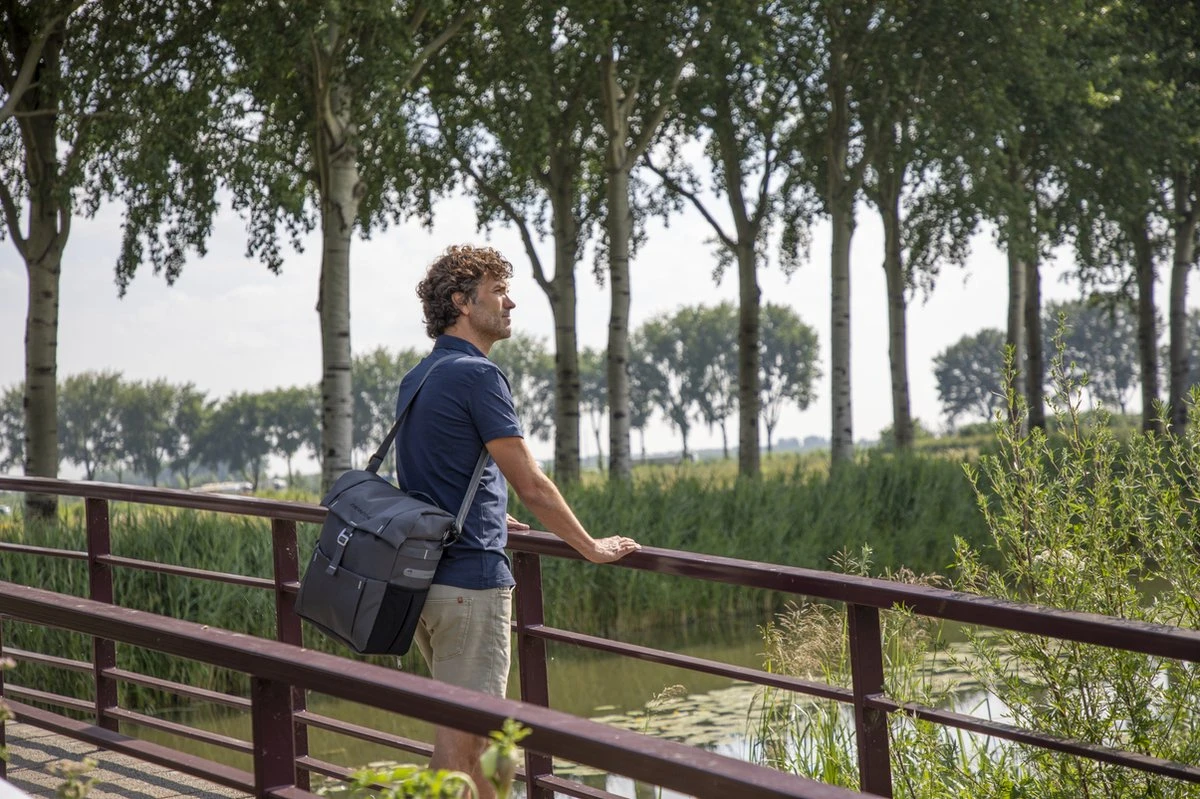 New Looxs Vigo Single Enkele Fietstas - Afneembaar - 18,5 Liter - Grijs - Afbeelding 8