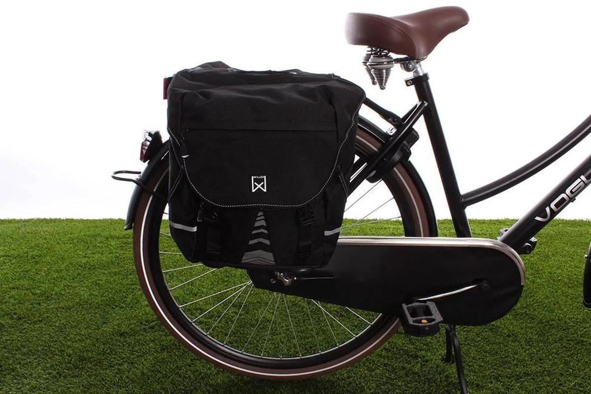 Willex Bagagetas - Dubbele Fietstas - 28L - Zwart