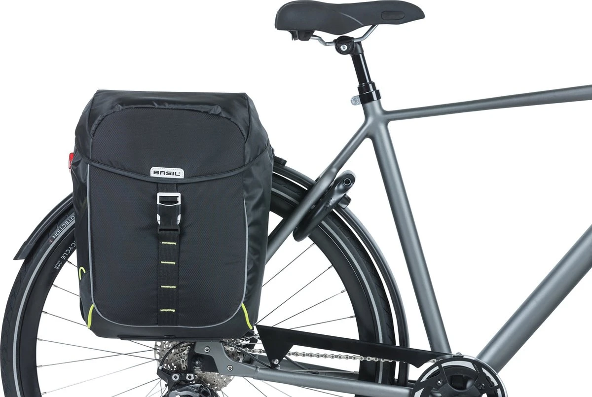 Basil Miles Dubbele Fietstas MIK - Zwart - 34 Liter - Afbeelding 9