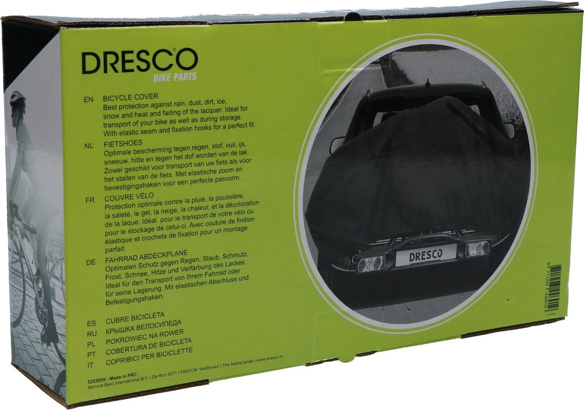 Dresco Fietshoes Voor 1 Fiets | Waterdicht | 200x72x98cm | Voor Fietsendrager En Stalling - Afbeelding 5