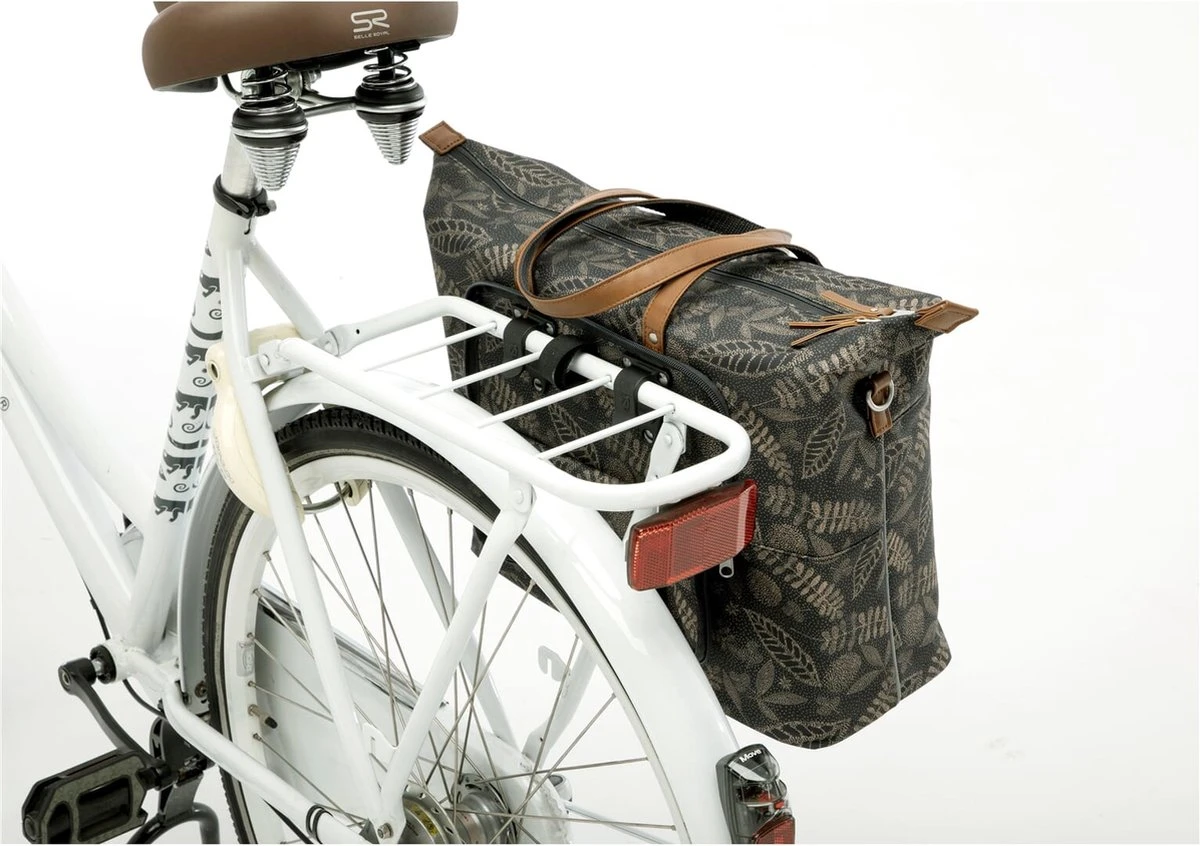 New Looxs Tendo Forest Enkele Fietstas Laptoptas Shopper - 15 Inch Laptopvak - 21 Liter - Antraciet - Afbeelding 8