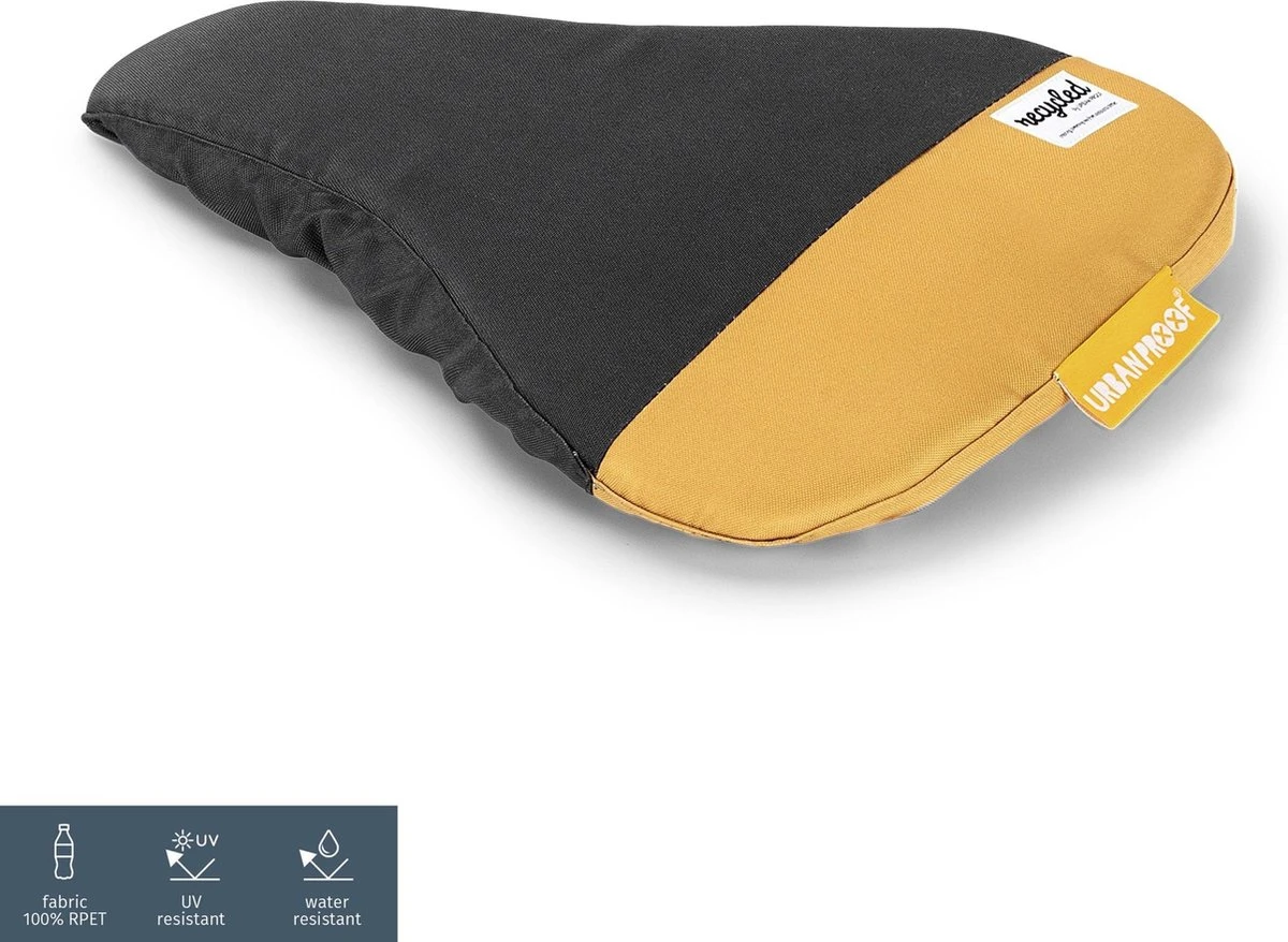 Urban Proof Zadeldek Recycled Universeel 27 X 22 Cm Grijs/geel - Afbeelding 2