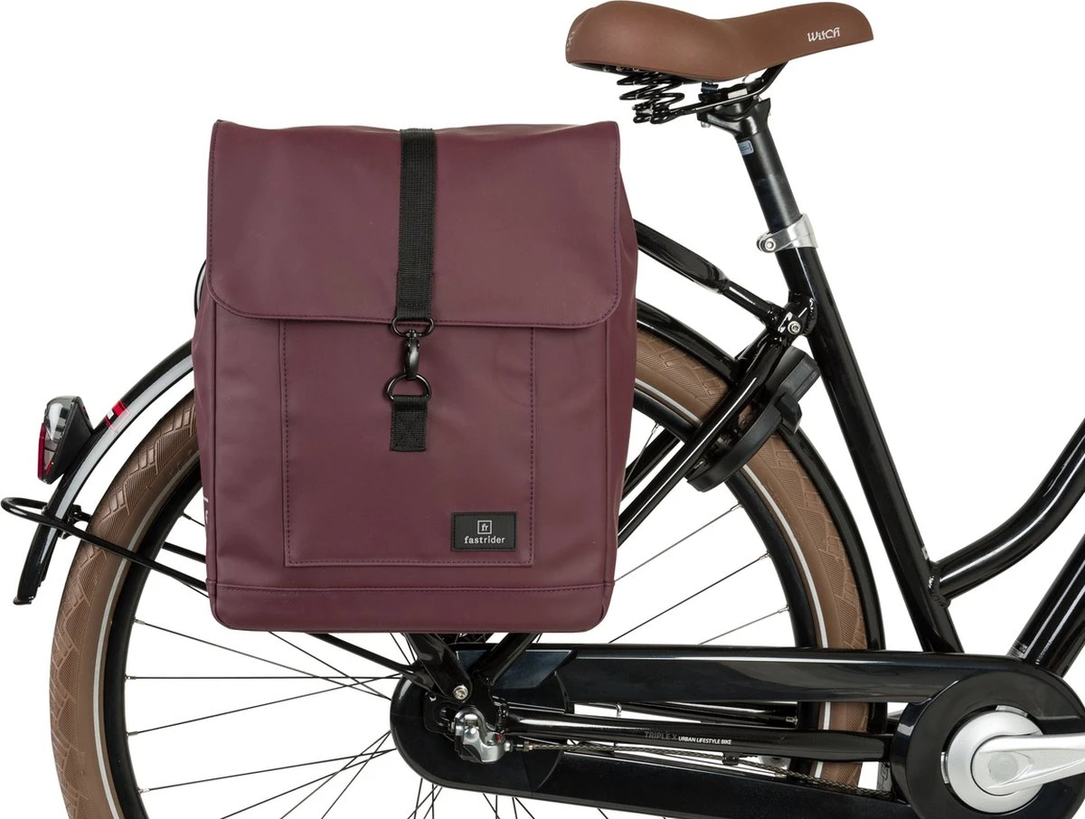 Fastrider Jaxx II Dubbele Fietstas Basics - Paars - 28L - Waterafstotend - Afbeelding 10