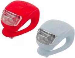Merkloos Dutch Gadgets - Fietslampjes LED - Set Wit En Rood - Inclusief Batterijen