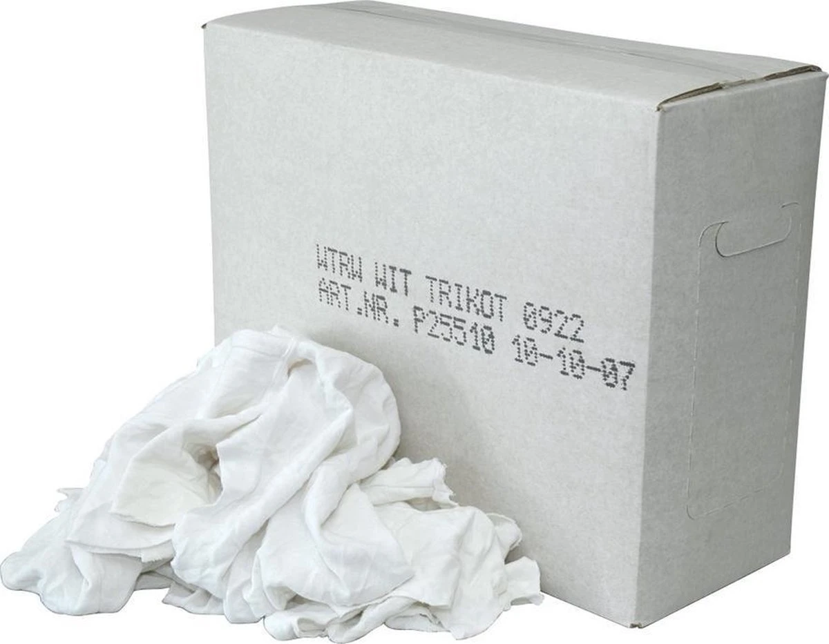 Tom Poetslappen Wtrw Witte Tricot Lappen Per 10kg - Afbeelding 3