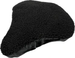 Benson Universele Fiets Zadeldek - Imitatie Schapenvacht - Bont - Zwart