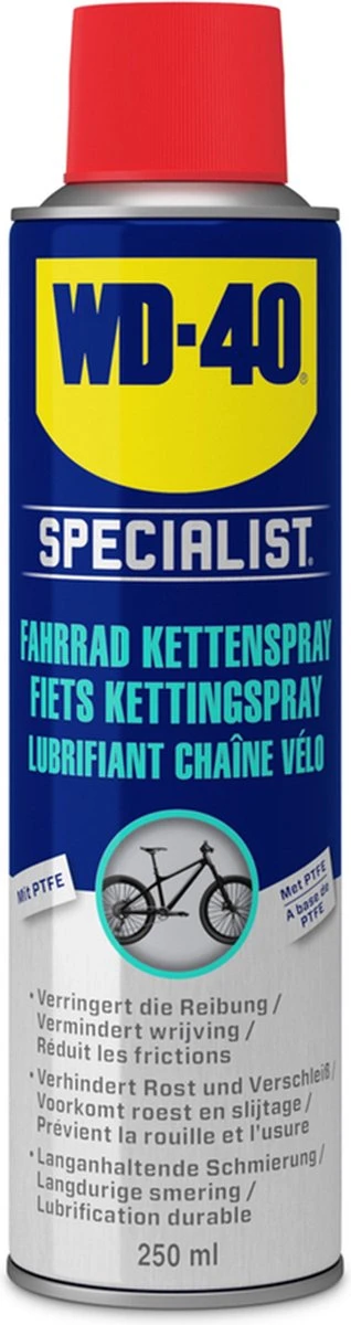 WD-40 Specialist® Fiets Kettingspray - 250ml - Smeerolie - Smeermiddel - Maximale Smering En Vermindert Slijtage - Afbeelding 6