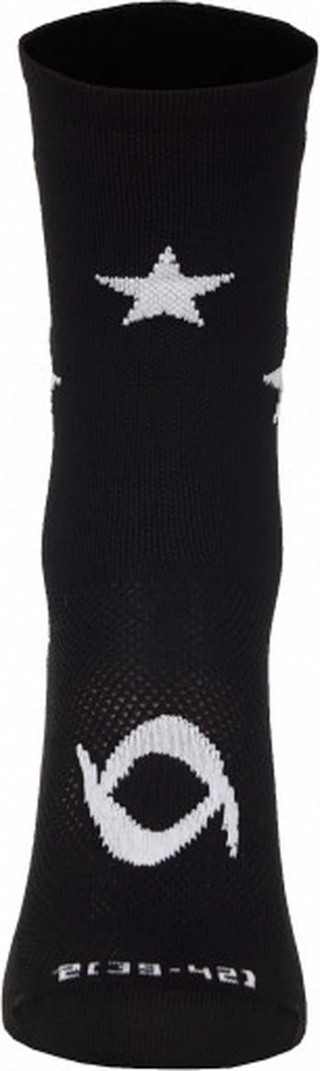 LAWI Fietssokken Star - Zwart/Wit - Maat 43-45 - Afbeelding 3