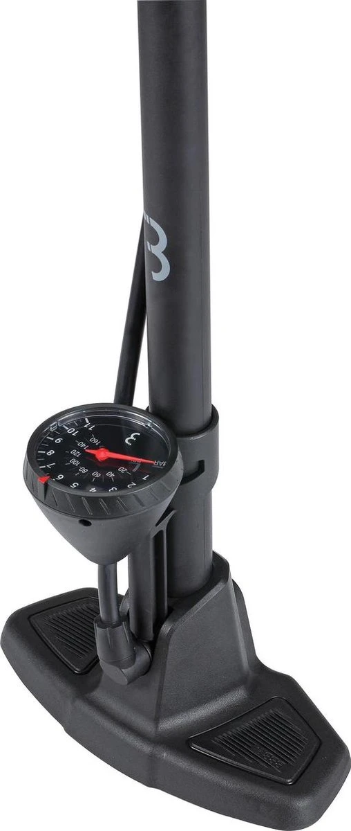 BBB Cycling AirWave Fietspomp Met Drukmeter - Fiets Pomp Racefiets En Mountainbike - Voetpomp Fiets 9 Bar - Zwart - BFP-20 - Afbeelding 6