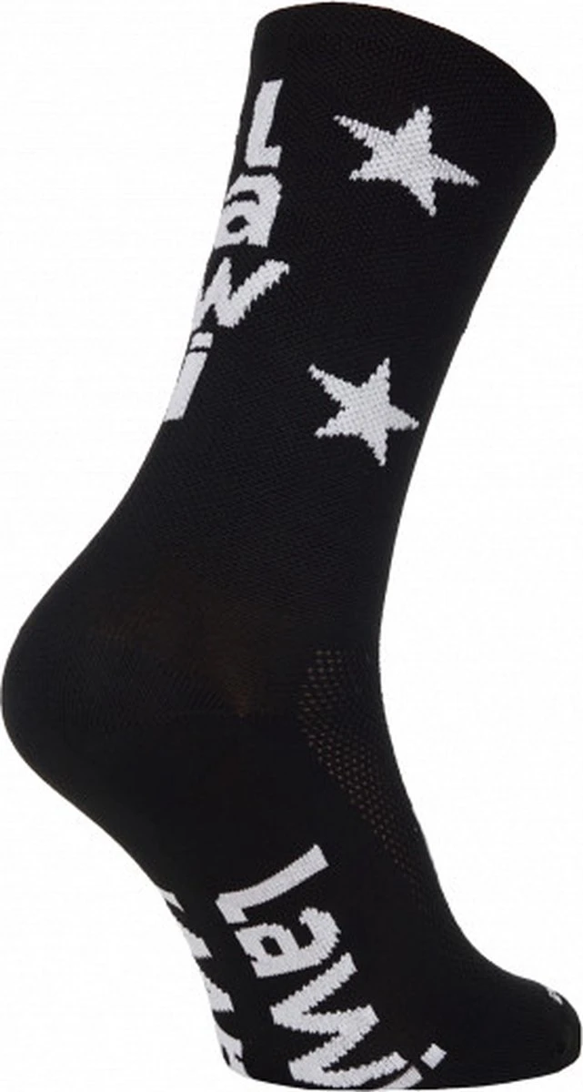 LAWI Fietssokken Star - Zwart/Wit - Maat 43-45