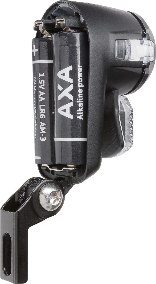AXA Nox City 4 Lux - Fietslamp Voorlicht - LED Koplamp - Fietsverlichting Op Batterij - Auto/Off - Zwart - Afbeelding 3