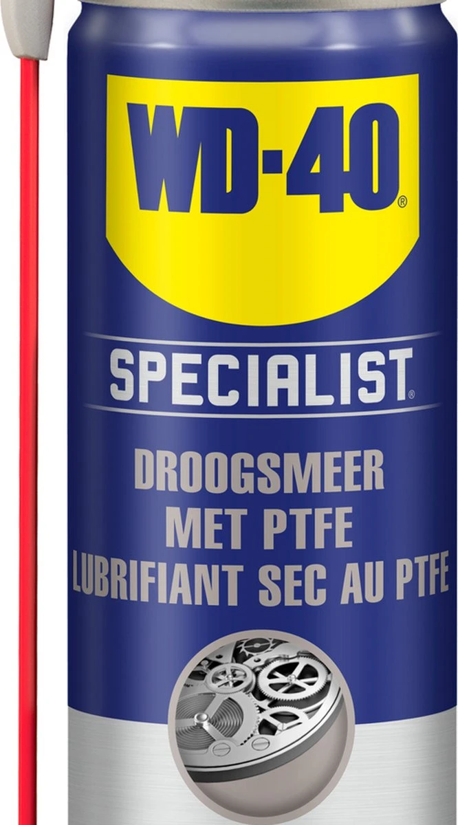 WD-40 Specialist® Droogsmeerspray Met PTFE - 250ml - Teflon Spray - Smeermiddel - Beschermt Effectief Tegen Dagelijkse Slijtage - Afbeelding 2