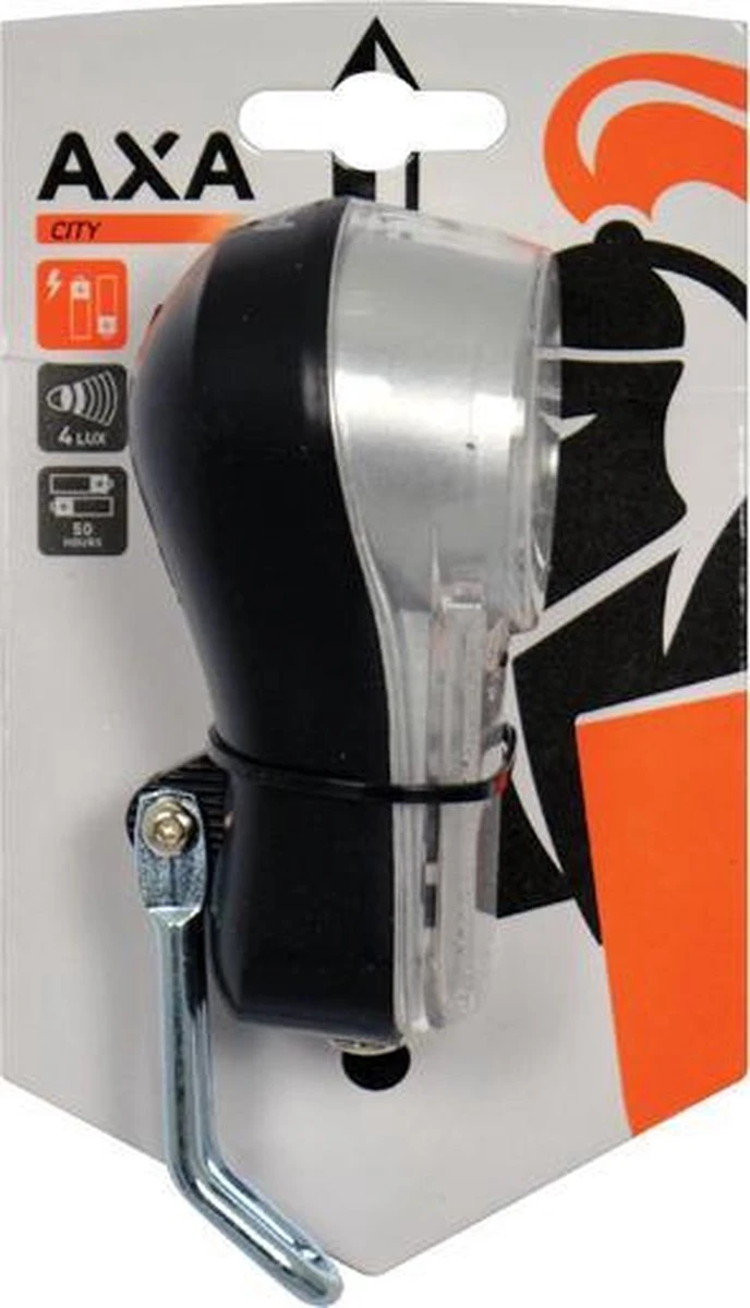 AXA City Battery - 4 Lux - Fietslamp Voorlicht - LED Koplamp - Fietsverlichting Op Batterij