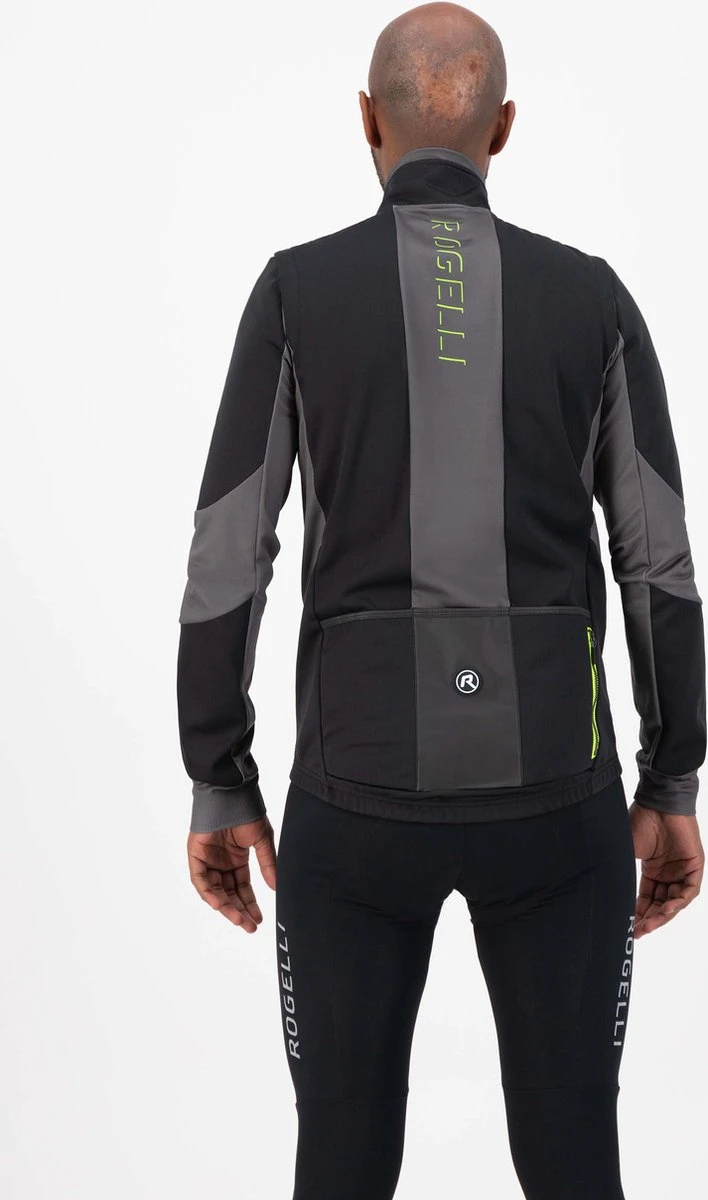 Rogelli Brave Winterjack - Fietsjack - Zwart/Grijs/Fluor - Heren - Maat L - Afbeelding 4