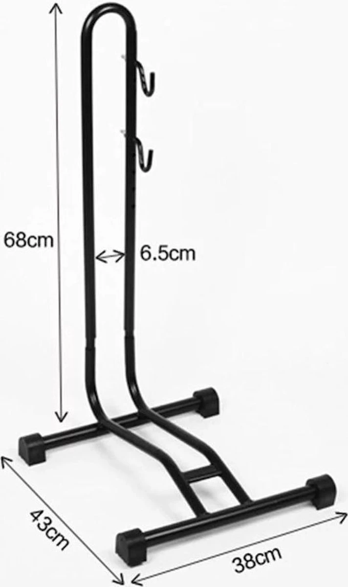 Decopatent® Fietsrek Om Fiets Horizontaal Te Stallen - Fietsstaander Standaard - Fietsrek Voor 1 Fiets - Voor Racefiets MTB E-bike - Afbeelding 3
