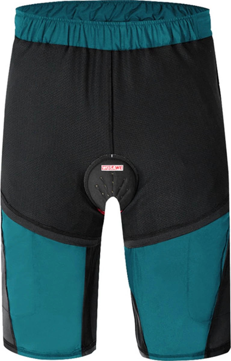 Merkloos Mountainbike Broek - MTB Broek - Short - Blauw - Fietsbroek & Onderbroek Met Zeem - Maat XL - Afbeelding 6