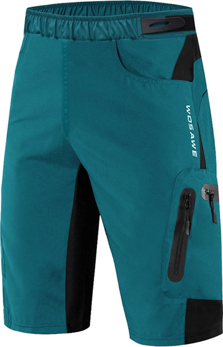 Merkloos Mountainbike Broek - MTB Broek - Short - Blauw - Fietsbroek & Onderbroek Met Zeem - Maat XL - Afbeelding 13