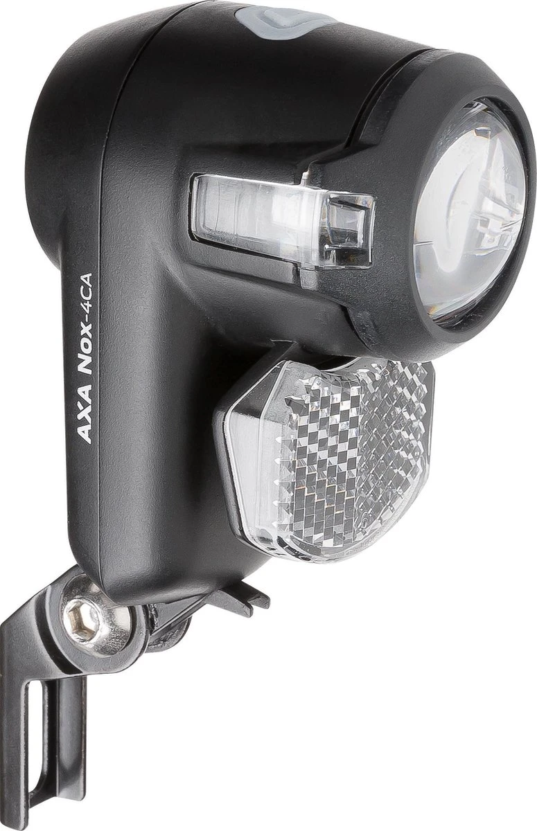 AXA Nox City 4 Lux - Fietslamp Voorlicht - LED Koplamp - Fietsverlichting Op Batterij - Auto/Off - Zwart - Afbeelding 7