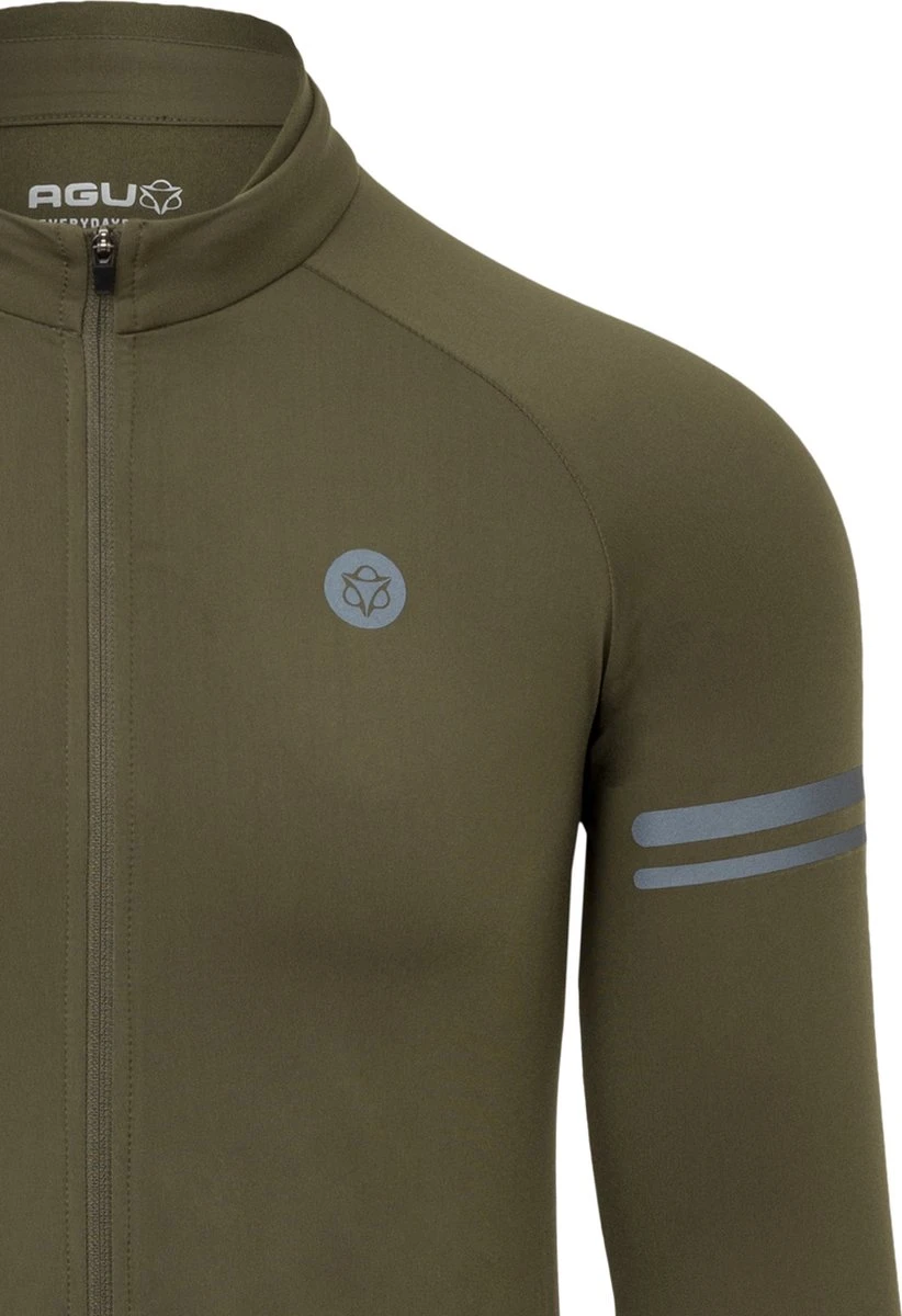 AGU Thermo Fietsshirt Lange Mouwen Essential Heren - Army Green - XL - Afbeelding 8