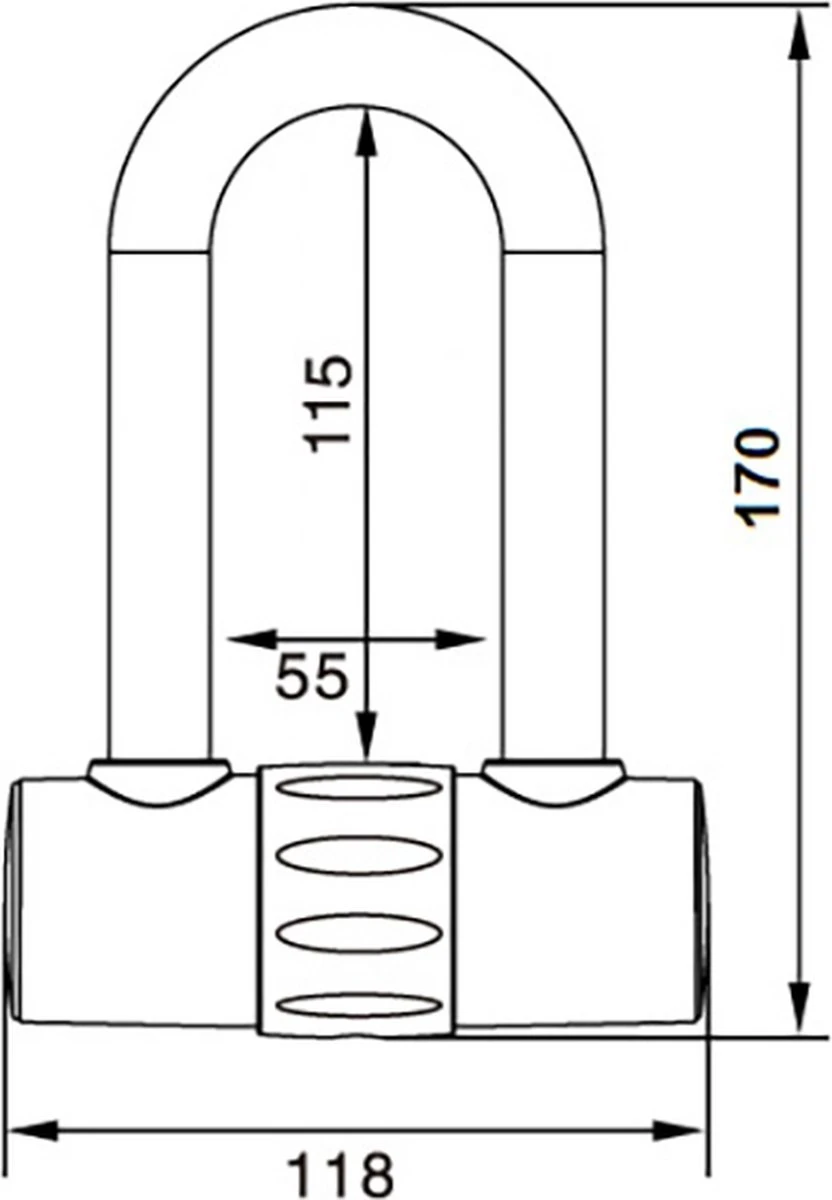 Maxx-Locks Tirau Scooterslot / Motorslot ART 4 Kettingslot + Loop - 150cm - Afbeelding 5