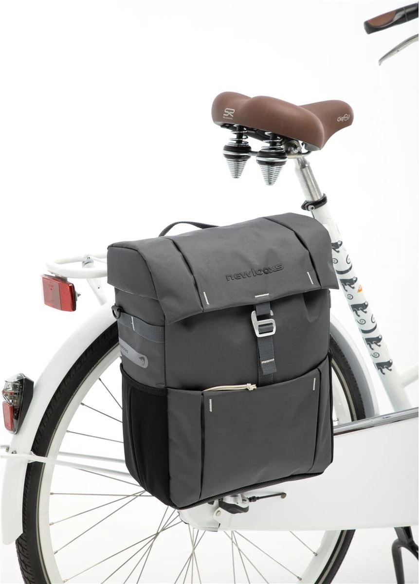 New Looxs Vigo Single Enkele Fietstas - Afneembaar - 18,5 Liter - Grijs - Afbeelding 3