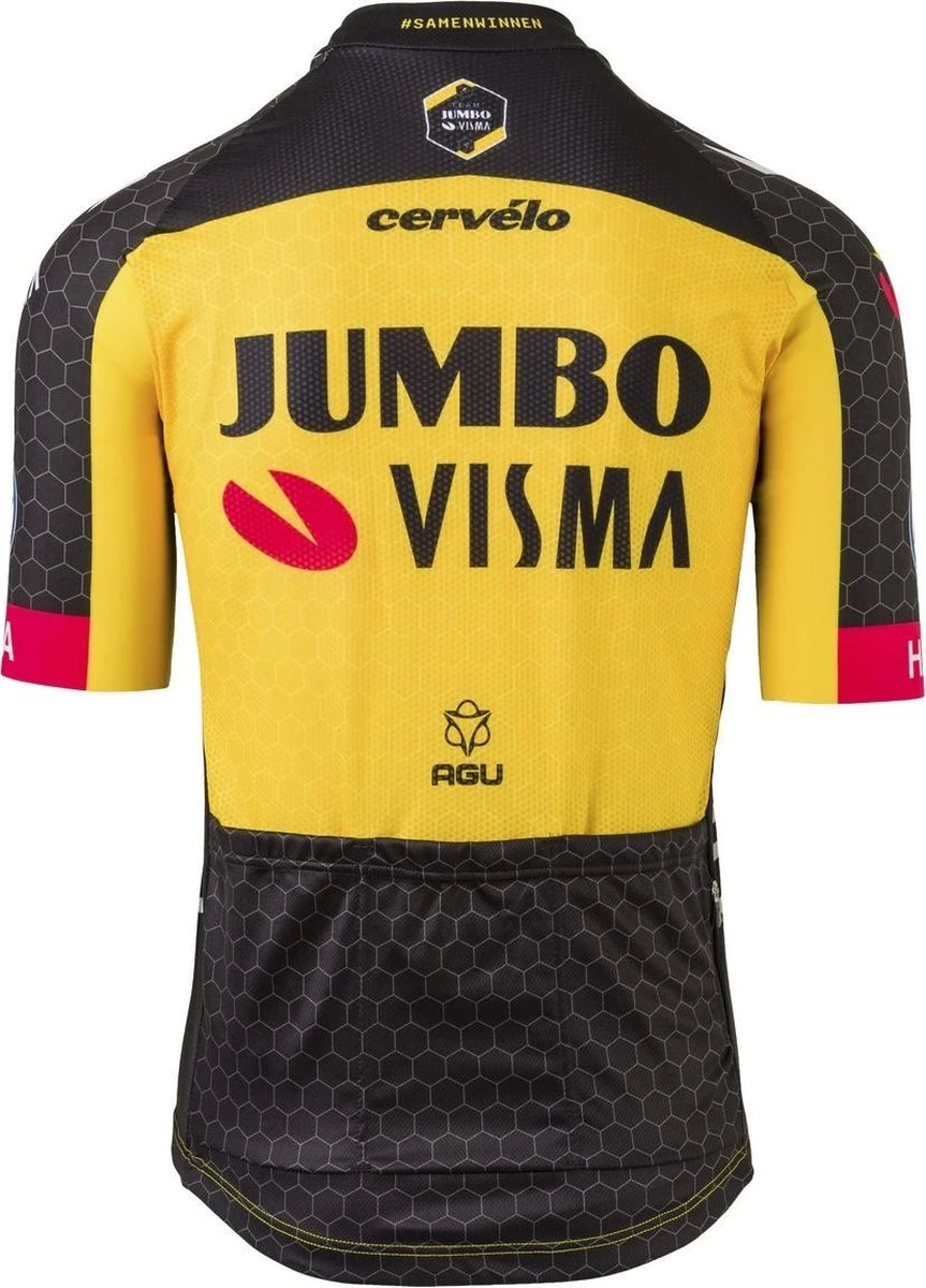 AGU Replica Fietsshirt Team Jumbo Visma Heren - Geel - XXL - Afbeelding 3