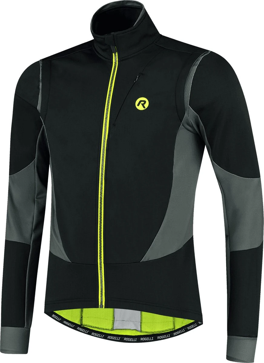 Rogelli Brave Winterjack - Fietsjack - Zwart/Grijs/Fluor - Heren - Maat L - Afbeelding 6