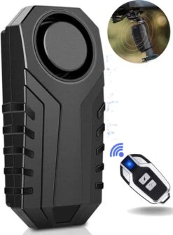 Merkloos Fietsalarm Met Afstandsbediening – Waterdicht – Fietsslot – SOS Geluid – Geschikt Voor Fiets & E Bike – Alarmsysteem – Scooter Alarm - Zwart