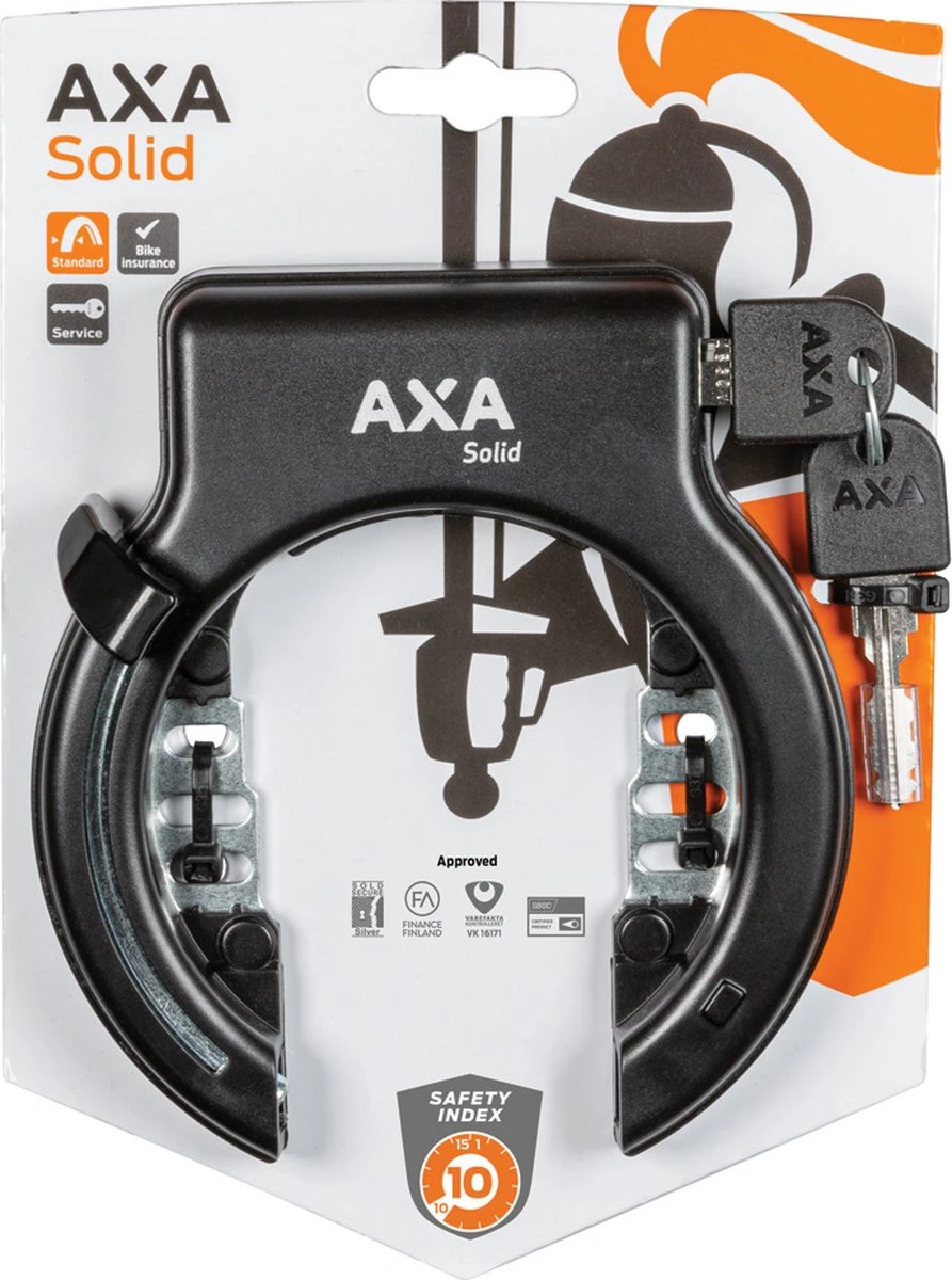 Axa Fiets Ringslot Solid Topbout Bevestiging ART-2 Zwart - Afbeelding 2