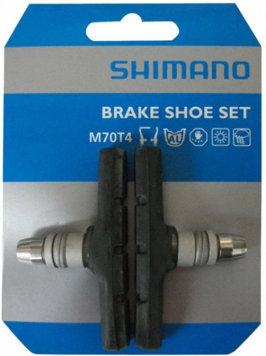 Shimano Remblokken M70t4 V-brake Rubber Zwart/zilver - Afbeelding 2