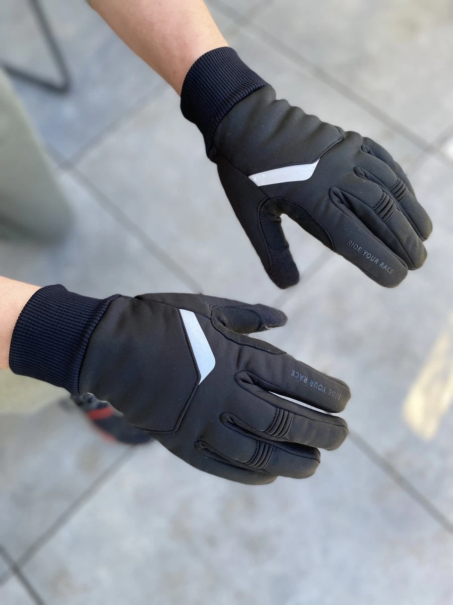 Luxe Winter Handschoen - Warm Door Dikke Stof En Thinsulate - Waterproof - Windvrij - Touchscreen Fietshandschoen - Reflecterend - Unisex R2 -R2 - Storm Winter Fietshandschoenen - Zwart - Maat XXL / 10 - Afbeelding 6