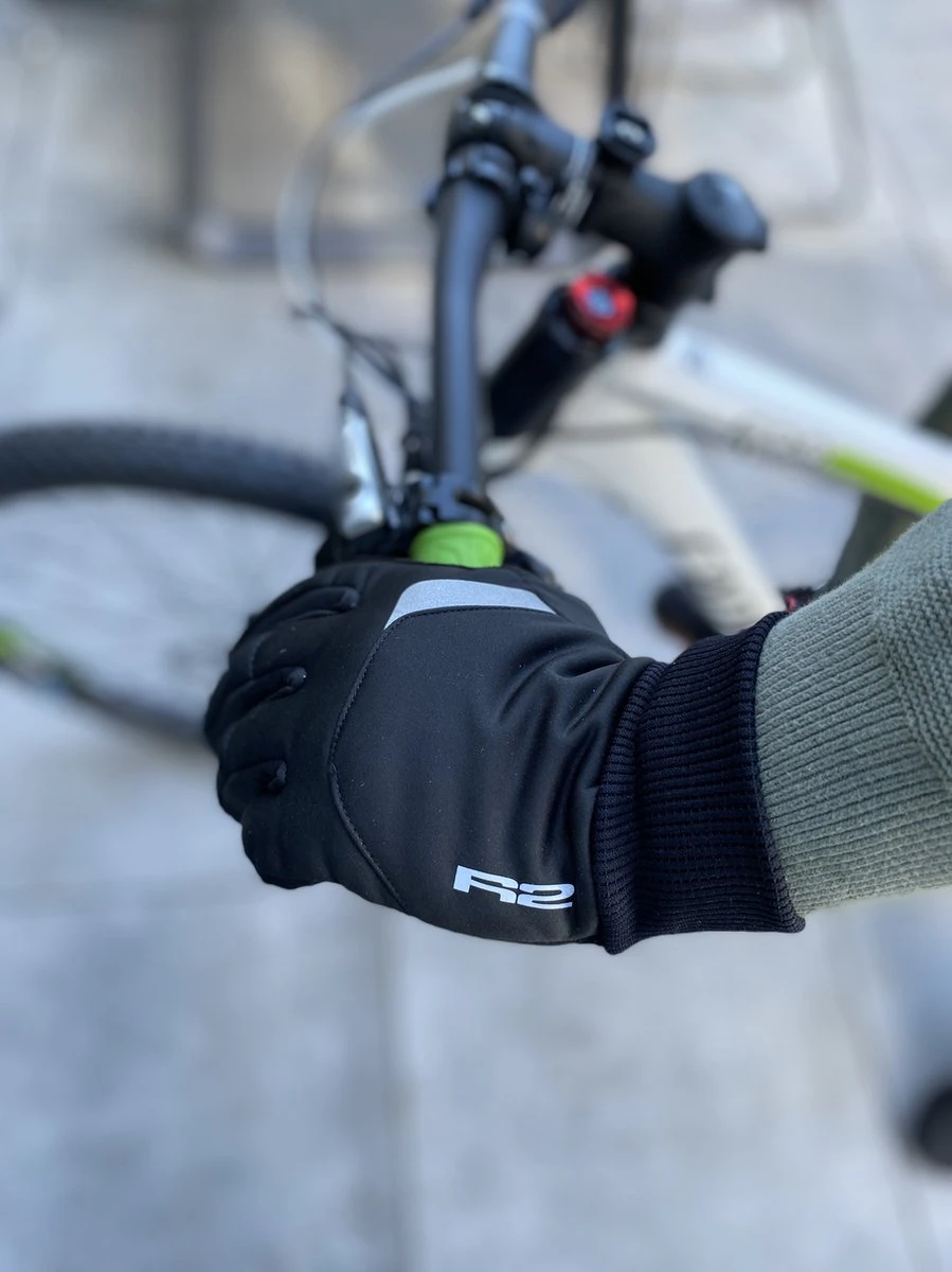 Luxe Winter Handschoen - Warm Door Dikke Stof En Thinsulate - Waterproof - Windvrij - Touchscreen Fietshandschoen - Reflecterend - Unisex R2 -R2 - Storm Winter Fietshandschoenen - Zwart - Maat XXL / 10 - Afbeelding 7