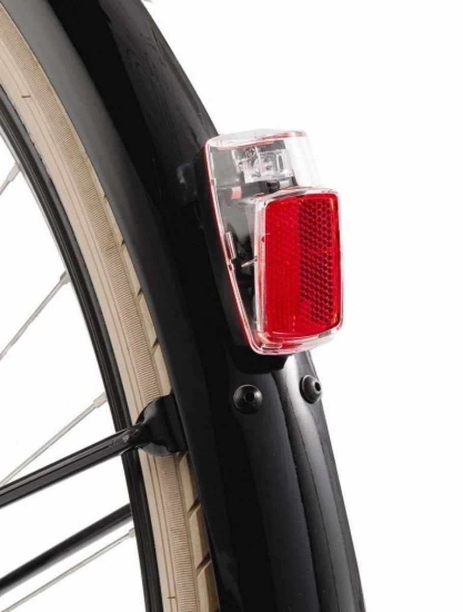 AXA Run Battery - Fiets Achterlicht - LED Fietsverlichting Op Batterij - Spatbord Montage – Rood - Afbeelding 4