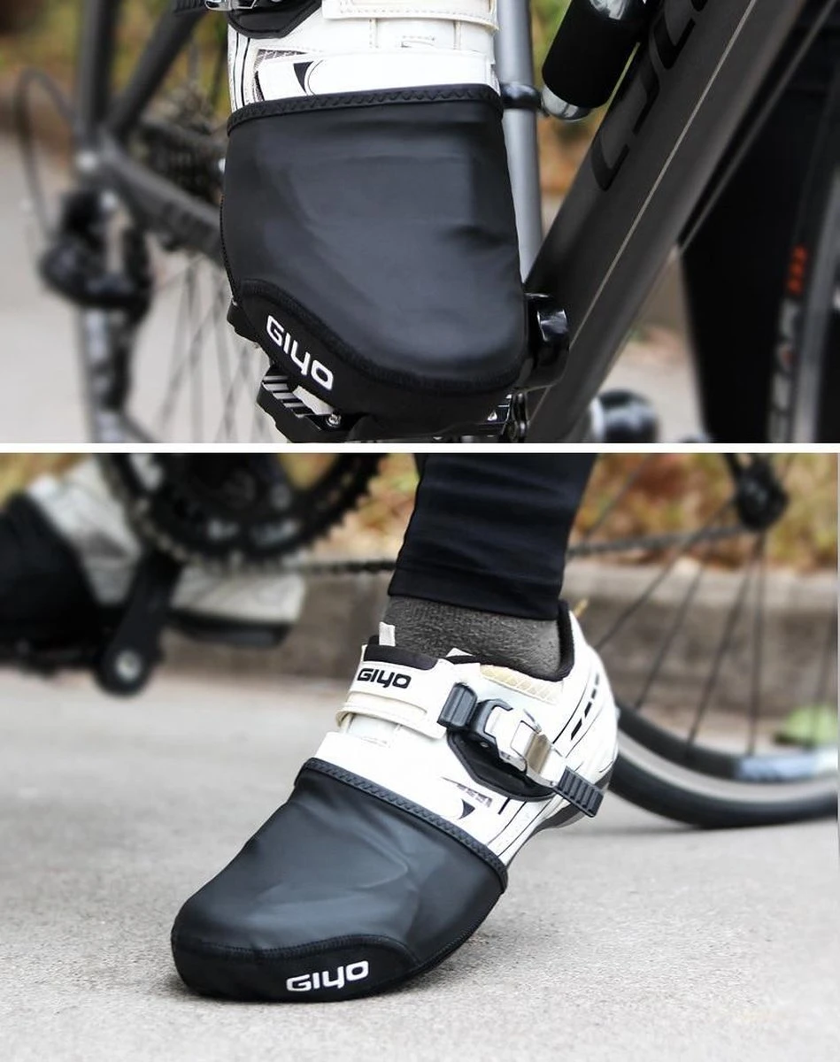 Giyo Waterdichte Halve Overschoenen Toe Covers - 1 Paar - Maat 41-46 - Zomer - Fiets Schoen Overtrek - MTB - Wielrennen/ Mountainbiken - Windproof - Afbeelding 2