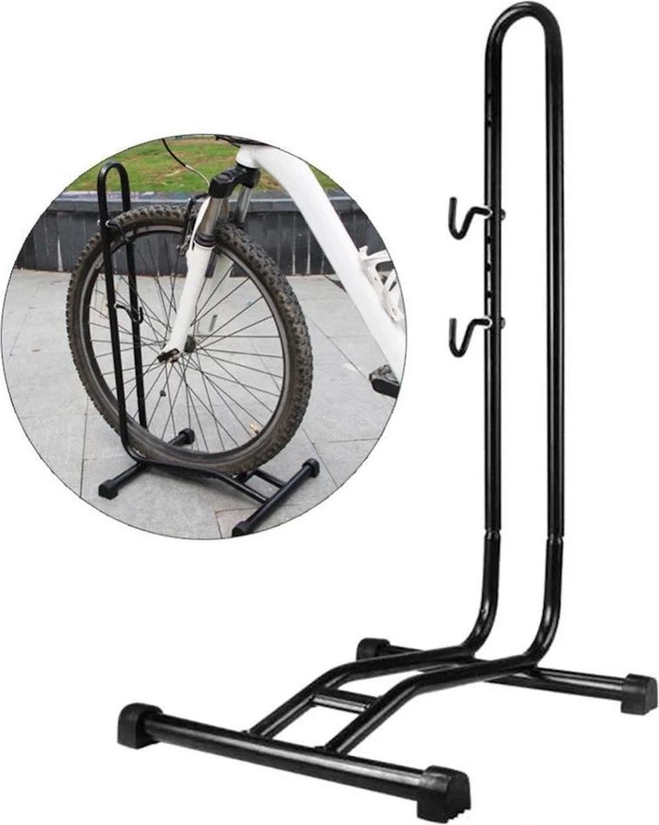 Decopatent® Fietsrek Om Fiets Horizontaal Te Stallen - Fietsstaander Standaard - Fietsrek Voor 1 Fiets - Voor Racefiets MTB E-bike