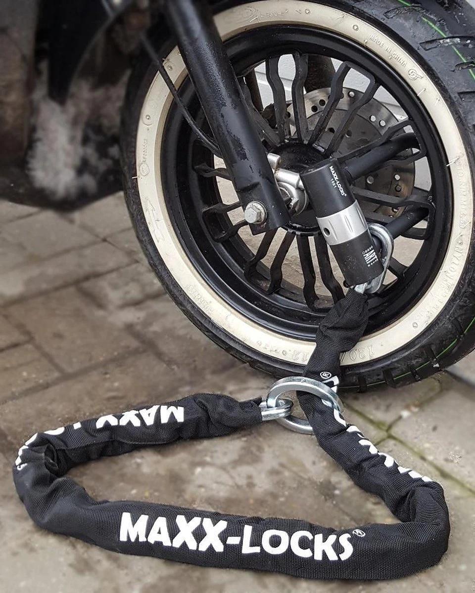 Maxx-Locks Tirau Scooterslot / Motorslot ART 4 Kettingslot + Loop - 150cm - Afbeelding 7
