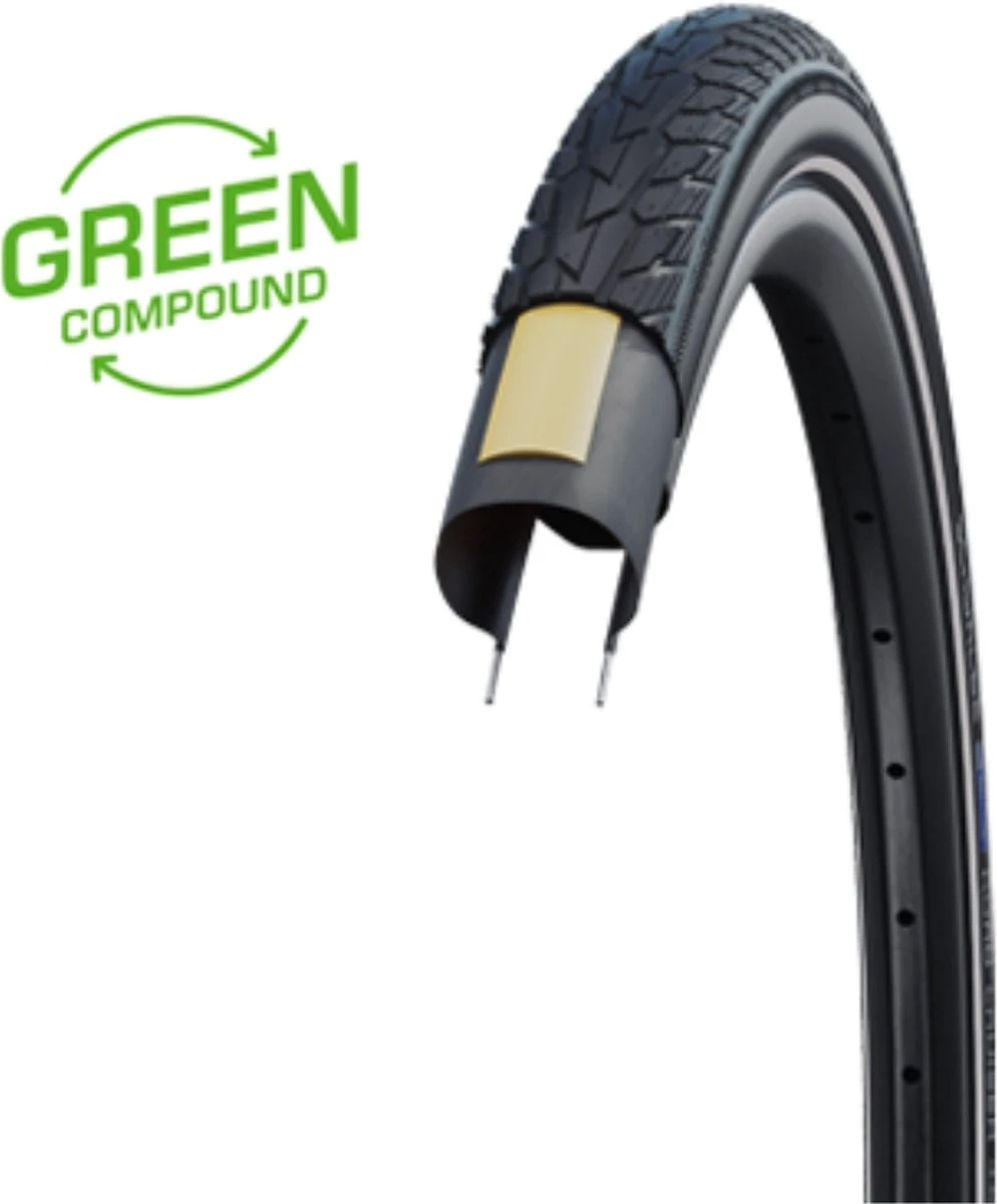 Schwalbe Buitenband - Road Cruiser K-Guard - 28 Inch X 1.40 - Zwart Reflecterend - Afbeelding 2